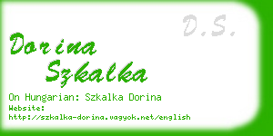 dorina szkalka business card